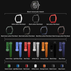 Atomic Serisi –Karbon Fiber 7'li Değiştirilebilir Saat Kombinasyonu (Silver&Black)