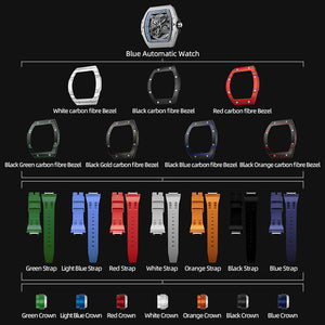 Atomic Serisi –Karbon Fiber 7'li Değiştirilebilir Saat Kombinasyonu (Mavi)