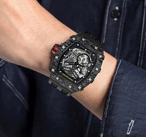 Elemental Serisi – Karbon Fiber Otomatik Saat TB8208CF-08 (Siyah)