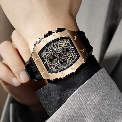 Elemental Series – Takvim Fonksiyonlu Çelik Saat TB8204Q-35 (RoseGold&Siyah)