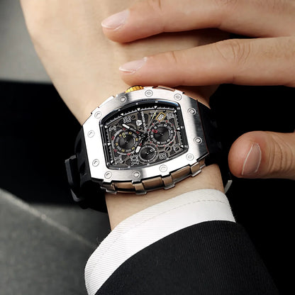 Elemental Series – Takvim Fonksiyonlu Çelik Saat TB8204Q-31 (Silver&Black)