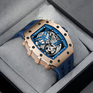 Elemental Serisi – Çelik Otomatik Saat TB8208A-08 (RoseGold&Blue&Blue)