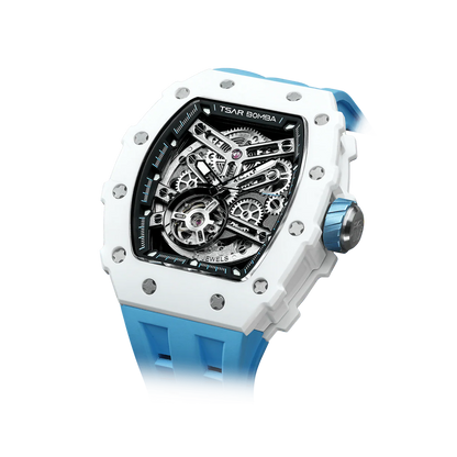 Elemental Serisi – Seramik Otomatik Saat TB8208C-06 (Beyaz&Mavi)