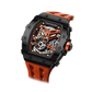 Elemental Serisi – Çelik Otomatik Saat TB8208A-01 (Siyah&Turuncu)