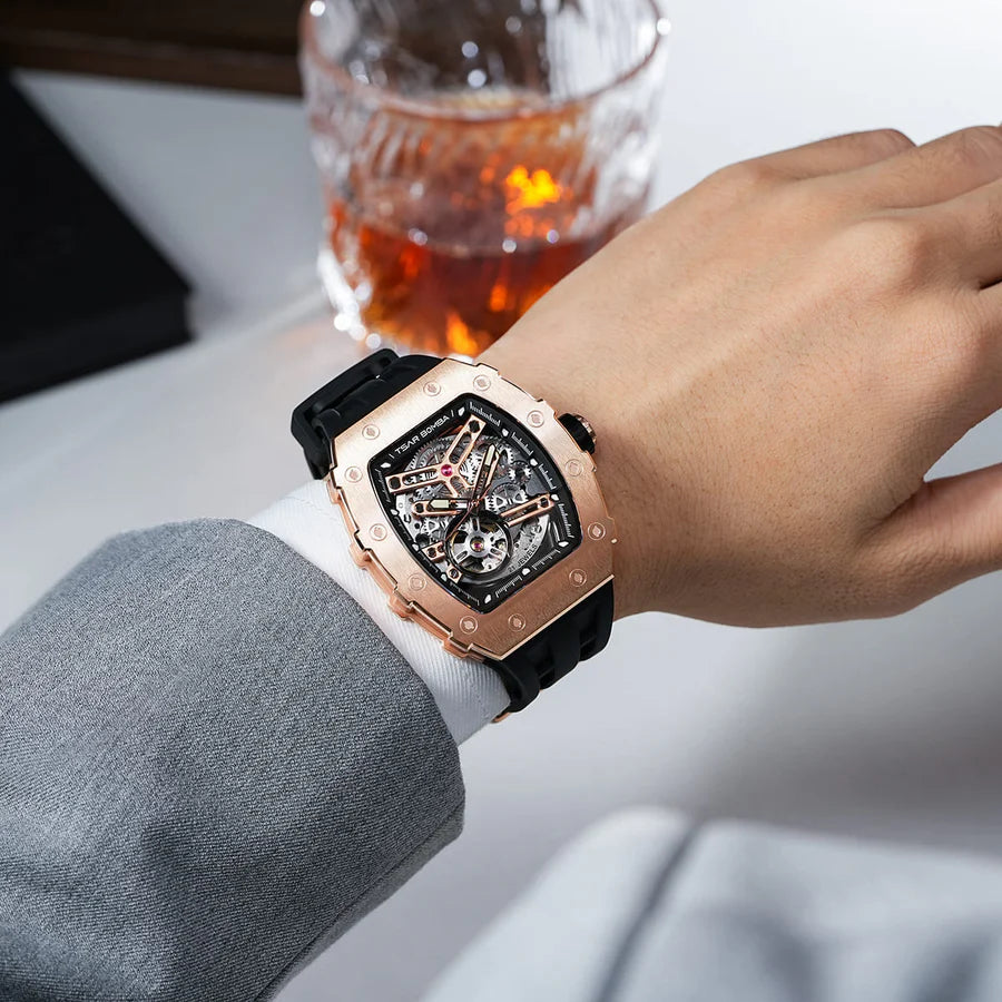 Elemental Serisi – Çelik Otomatik Saat TB8208A-16 (RoseGold&Rosegold&Black)